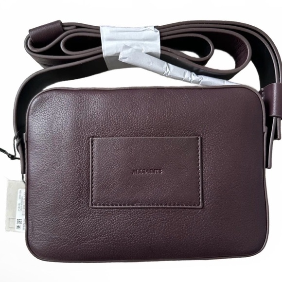 AllSaints Lucille Crossbody Bag NWT Oxblood Red Leather